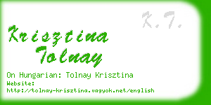 krisztina tolnay business card